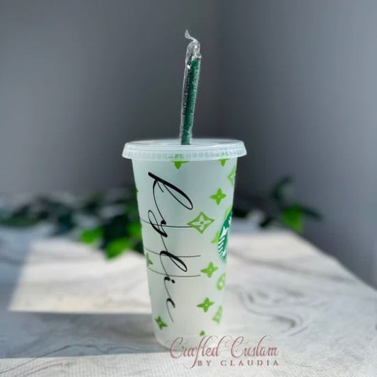 LV Inspired Wrap Cold Cup